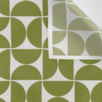 Mid-Century Modern Pattern No.29 Mini - Off-White and Green Wall Tapestry Gallery Image 3
