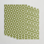 Mid-Century Modern Pattern No.29 Mini - Off-White and Green Wrapping Paper Gallery Image 3