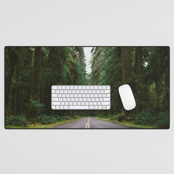 Pacific Northwest Rainforest Drive Desk Mat Gallery Image 1