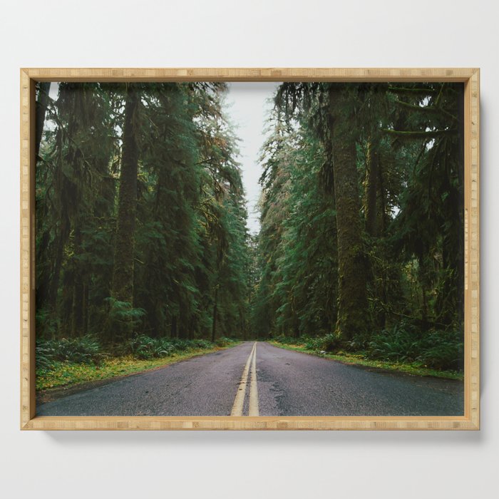 Pacific Northwest Rainforest Drive Serving Tray Gallery Image 1