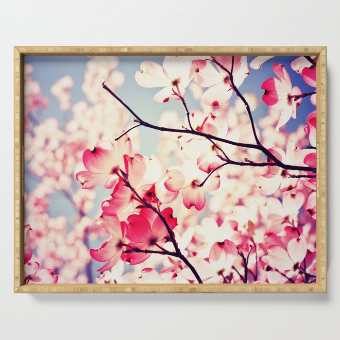 Dialogue With the Sky - Blue tones Serving Tray Gallery Image 1