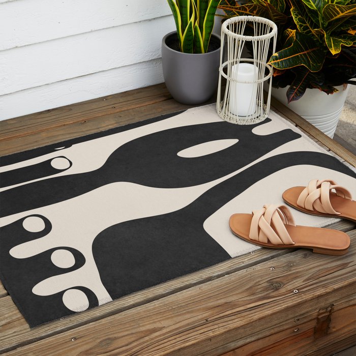 Abstract Art Minimal Vases Outdoor Rug Gallery Image 2