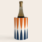 Abstract Shapes 106 Pattern in vintage Orange and Navy Blue  Wine Chiller Gallery Image 3