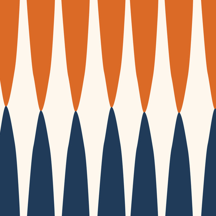 Abstract Shapes 106 Pattern in vintage Orange and Navy Blue  Coffee Mug Gallery Image 2