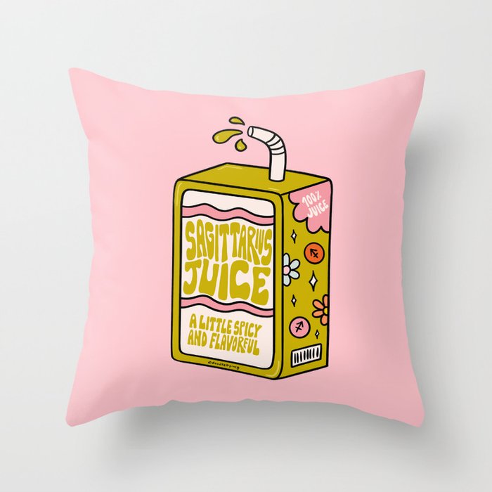 Sagittarius Juice Box Throw Pillow Gallery Image 6