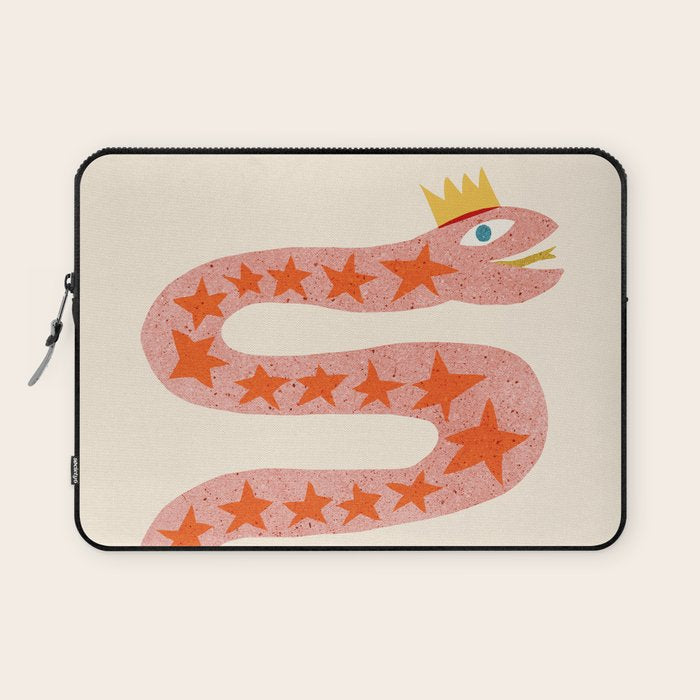 Abstraction_LITTLE_KING_COBRA_SNAKE_CUTE_ADORABLE_POP_ART_0916A Laptop Sleeve Gallery Image 1