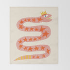 Abstraction_LITTLE_KING_COBRA_SNAKE_CUTE_ADORABLE_POP_ART_0916A Throw Blanket Gallery Image 2