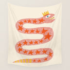 Abstraction_LITTLE_KING_COBRA_SNAKE_CUTE_ADORABLE_POP_ART_0916A Wall Tapestry Gallery Image 4