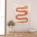 Abstraction_LITTLE_KING_COBRA_SNAKE_CUTE_ADORABLE_POP_ART_0916A Wall Tapestry Gallery Image 2