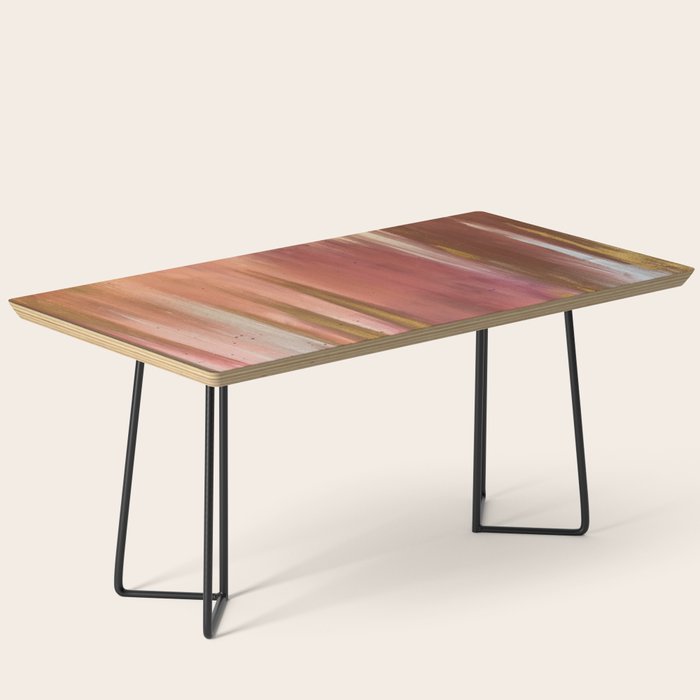 Blush with Gold Abstract Coffee Table Gallery Image 1