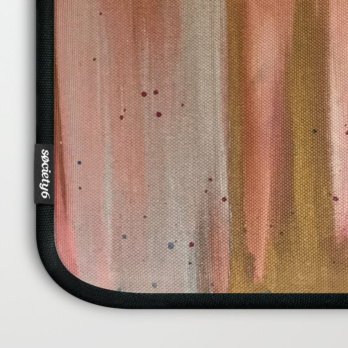 Blush with Gold Abstract Laptop Sleeve Gallery Image 3