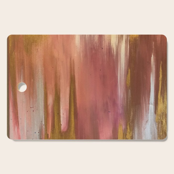 Blush with Gold Abstract Cutting Board Gallery Image 1