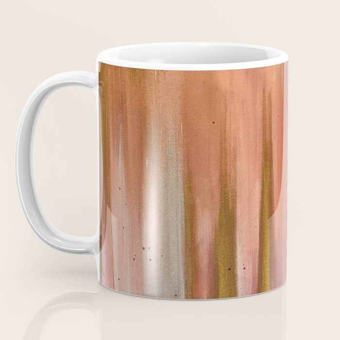 Blush with Gold Abstract Coffee Mug Gallery Image 3