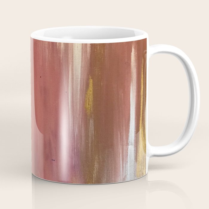 Blush with Gold Abstract Coffee Mug Gallery Image 1