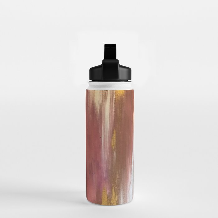 Blush with Gold Abstract Water Bottle Gallery Image 2