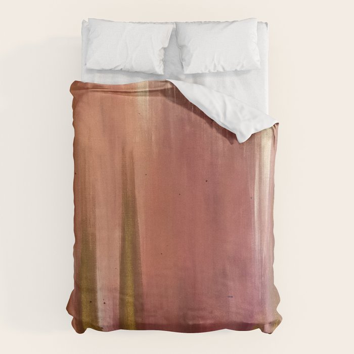 Blush with Gold Abstract Duvet Cover Gallery Image 6