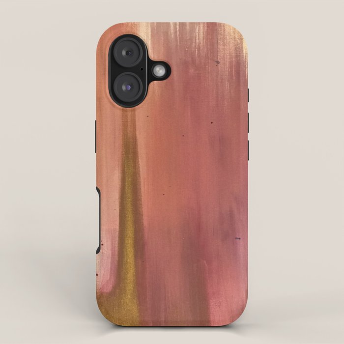 Blush with Gold Abstract iPhone Case Gallery Image 1