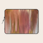 Blush with Gold Abstract Laptop Sleeve Gallery Image 1
