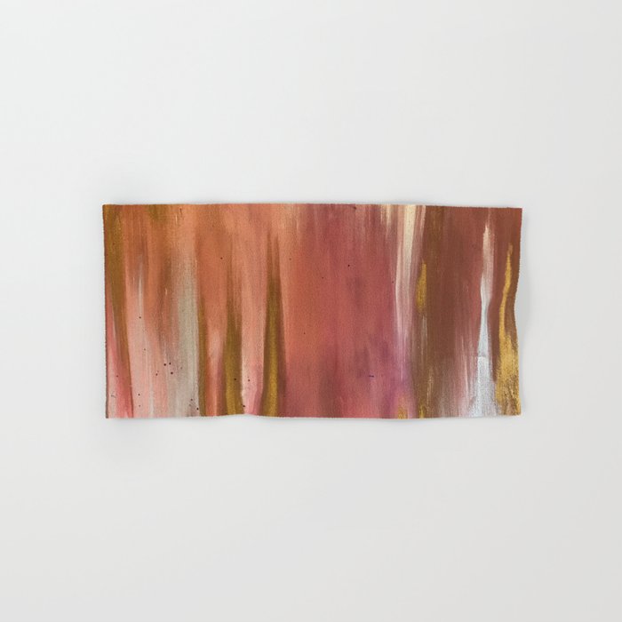 Blush with Gold Abstract Bath Towel Gallery Image 1