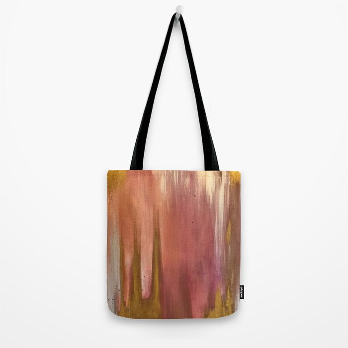 Blush with Gold Abstract Tote Bag Gallery Image 2