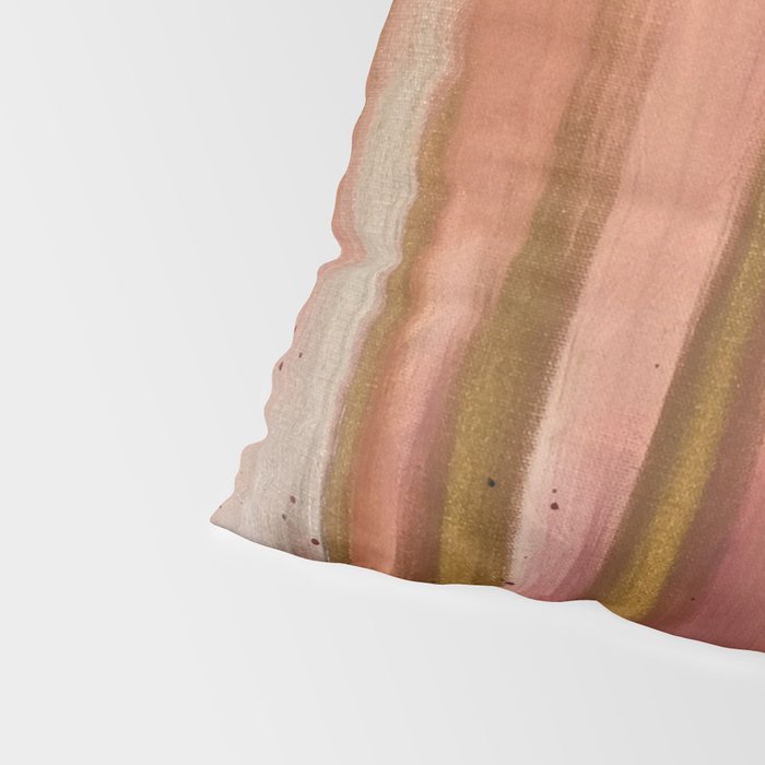 Blush with Gold Abstract Pillow Sham Gallery Image 4