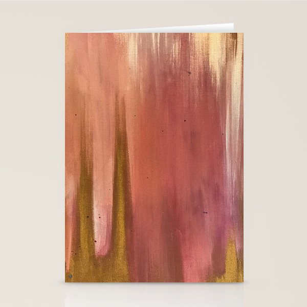 Blush with Gold Abstract Stationery Card Gallery Image 2