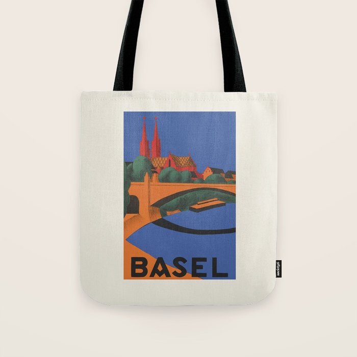 Basel, Switzerland Travel Poster, 1937 Tote Bag Gallery Image 1