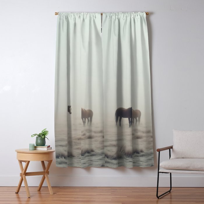 Horses in the Mist I Window Curtain Gallery Image 5
