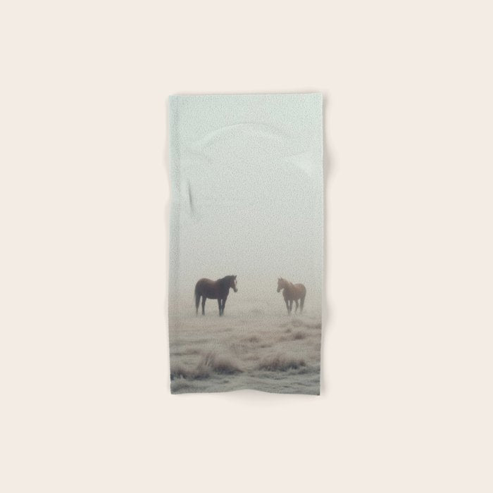 Horses in the Mist I Bath Towel Gallery Image 1