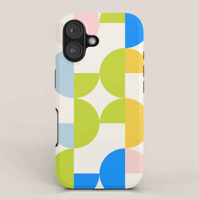 Mid Century Modern Geometry Pastel 9 iPhone Case Gallery Image 1