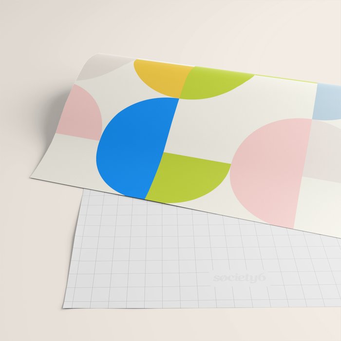 Mid Century Modern Geometry Pastel 9 Wrapping Paper Gallery Image 2