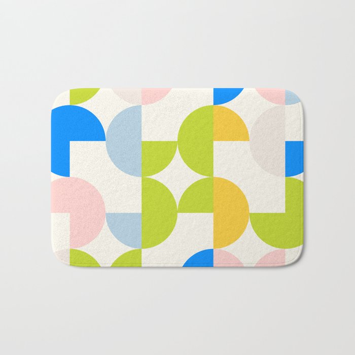 Mid Century Modern Geometry Pastel 9 Bath Mat Gallery Image 1