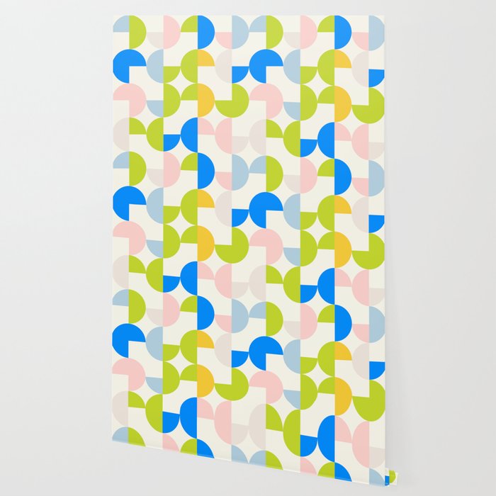 Mid Century Modern Geometry Pastel 9 Wallpaper Gallery Image 2