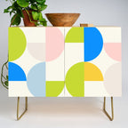 Mid Century Modern Geometry Pastel 9 Credenza Gallery Image 1