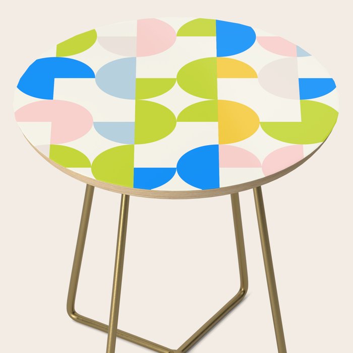 Mid Century Modern Geometry Pastel 9 Side Table Gallery Image 2