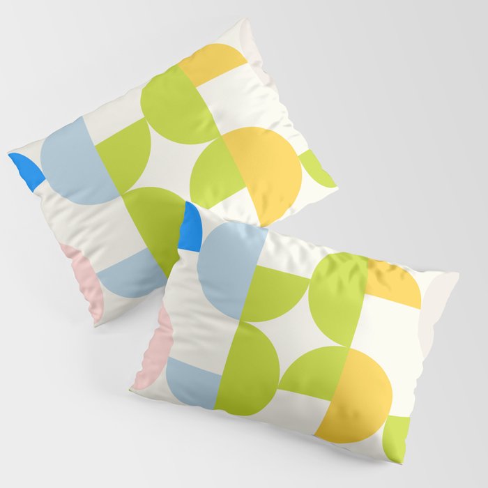Mid Century Modern Geometry Pastel 9 Pillow Sham Gallery Image 3