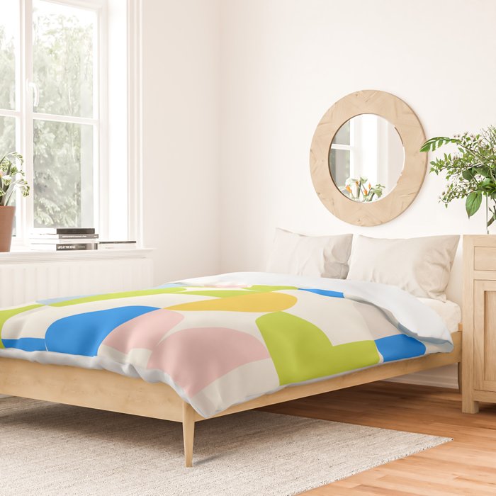 Mid Century Modern Geometry Pastel 9 Duvet Cover Gallery Image 2