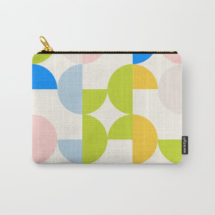 Mid Century Modern Geometry Pastel 9 Carry All Pouch Gallery Image 1
