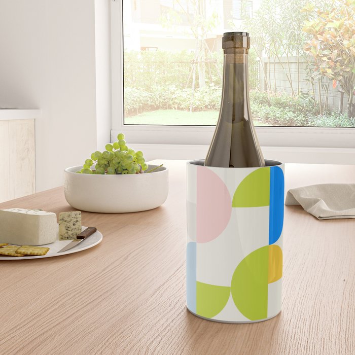 Mid Century Modern Geometry Pastel 9 Wine Chiller Gallery Image 4