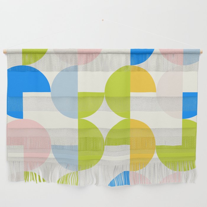 Mid Century Modern Geometry Pastel 9 Wall Hanging Gallery Image 1