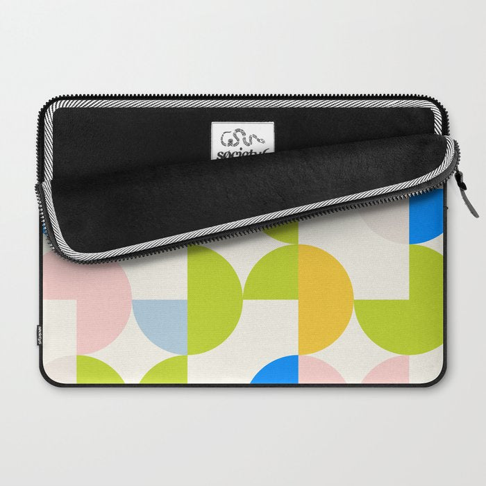Mid Century Modern Geometry Pastel 9 Laptop Sleeve Gallery Image 2