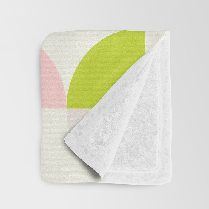 Mid Century Modern Geometry Pastel 9 Throw Blanket Gallery Image 3