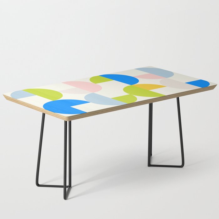 Mid Century Modern Geometry Pastel 9 Coffee Table Gallery Image 1