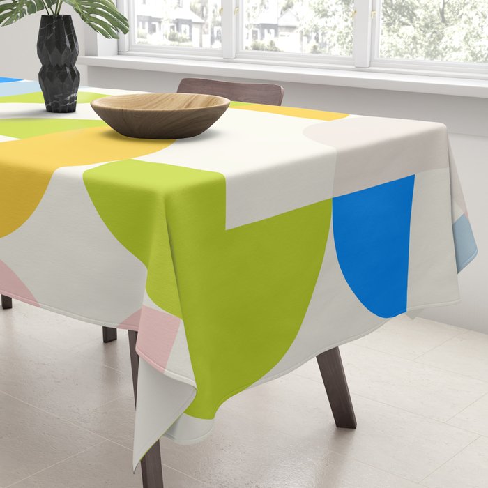 Mid Century Modern Geometry Pastel 9 Tablecloth Gallery Image 3