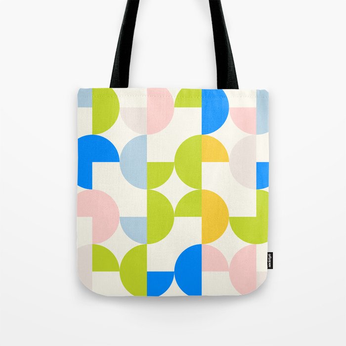 Mid Century Modern Geometry Pastel 9 Tote Bag Gallery Image 1