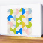 Mid Century Modern Geometry Pastel 9 Wall Mural Gallery Image 2