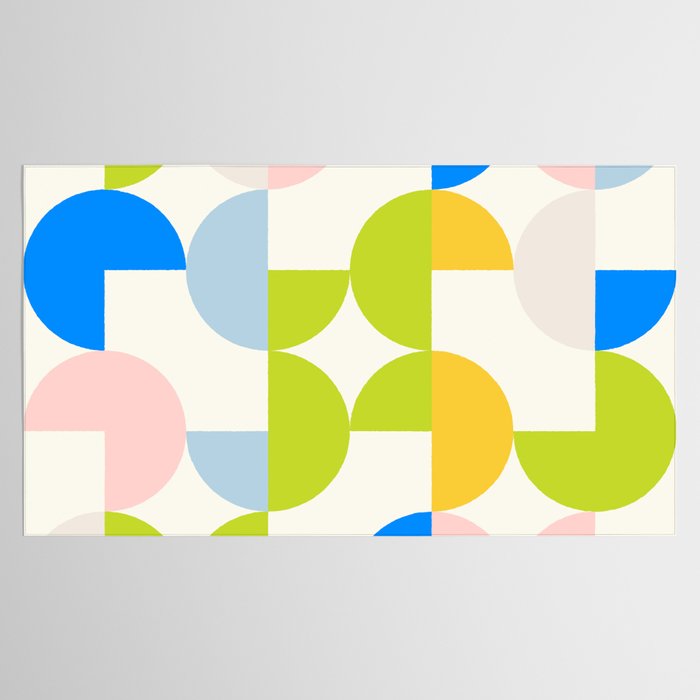 Mid Century Modern Geometry Pastel 9 Tablecloth Gallery Image 2