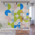 Mid Century Modern Geometry Pastel 9 Wall Mural Gallery Image 1