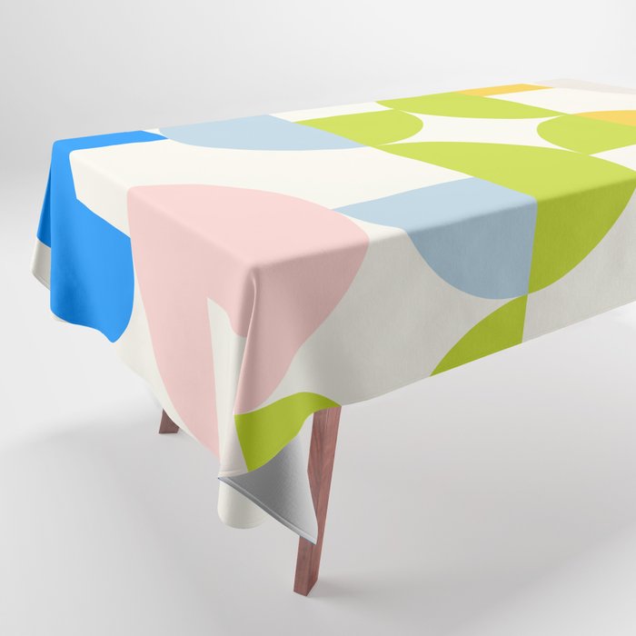Mid Century Modern Geometry Pastel 9 Tablecloth Gallery Image 1