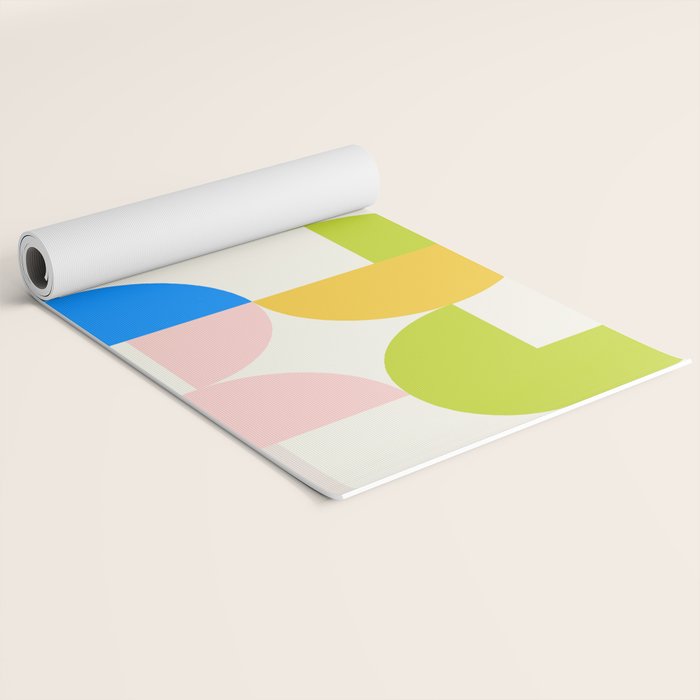 Mid Century Modern Geometry Pastel 9 Yoga Mat Gallery Image 2